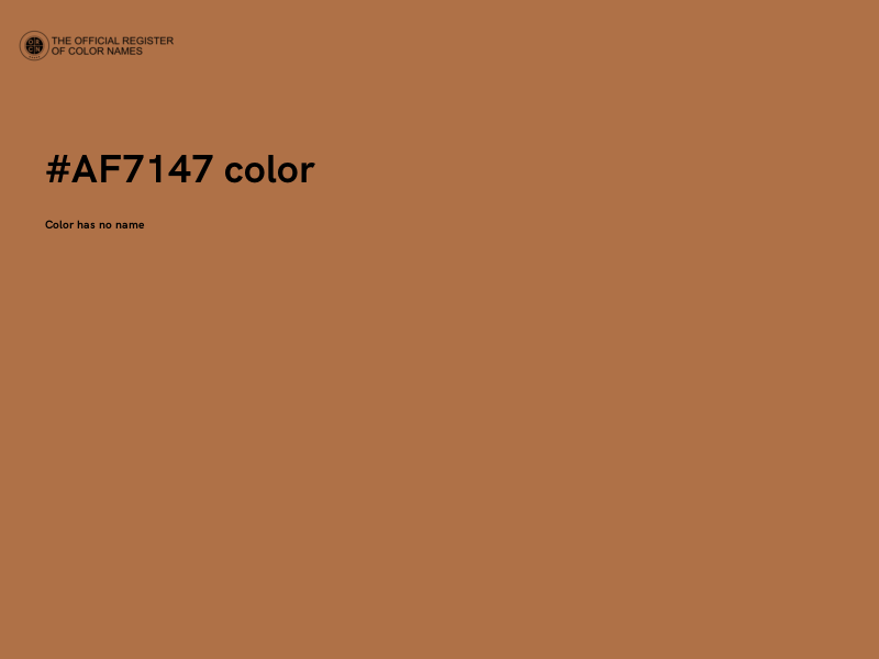 #AF7147 color image