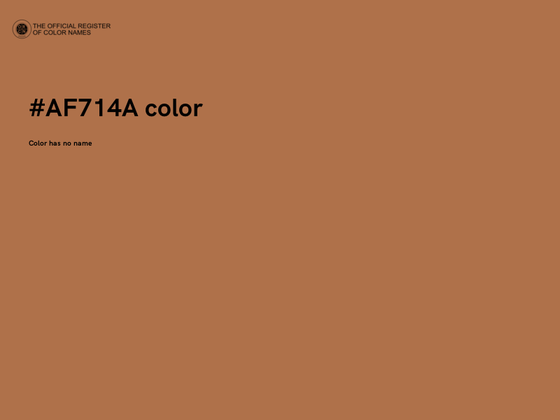#AF714A color image