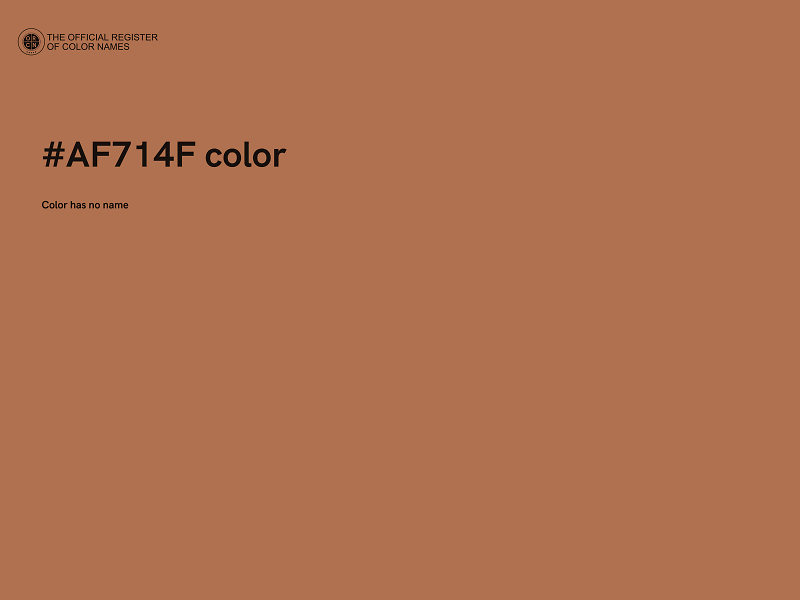 #AF714F color image