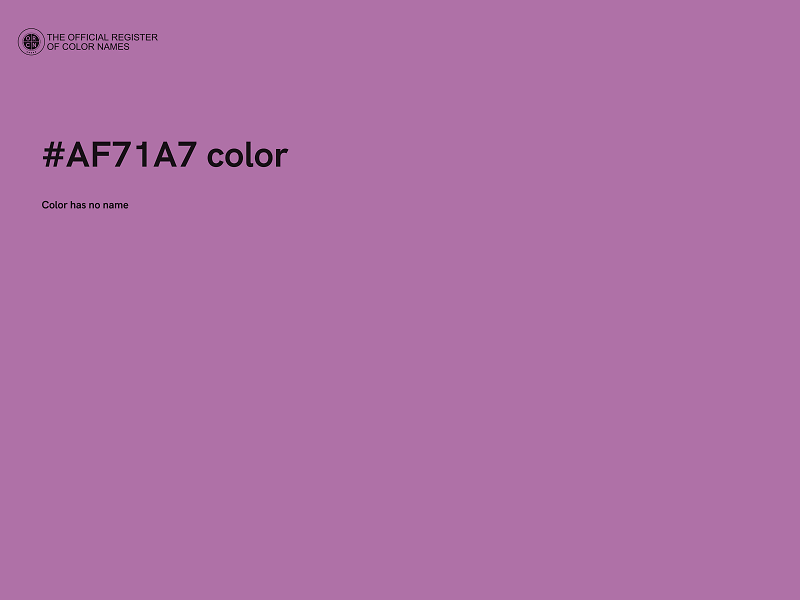 #AF71A7 color image