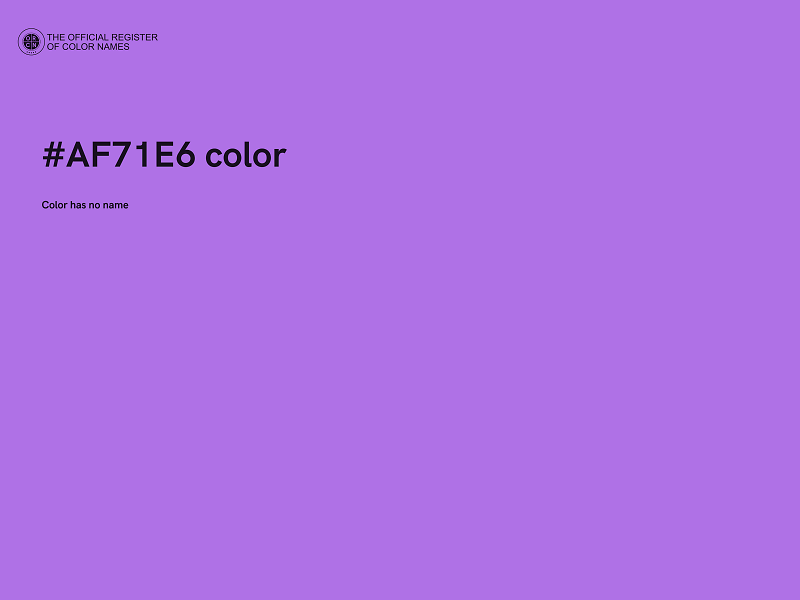 #AF71E6 color image