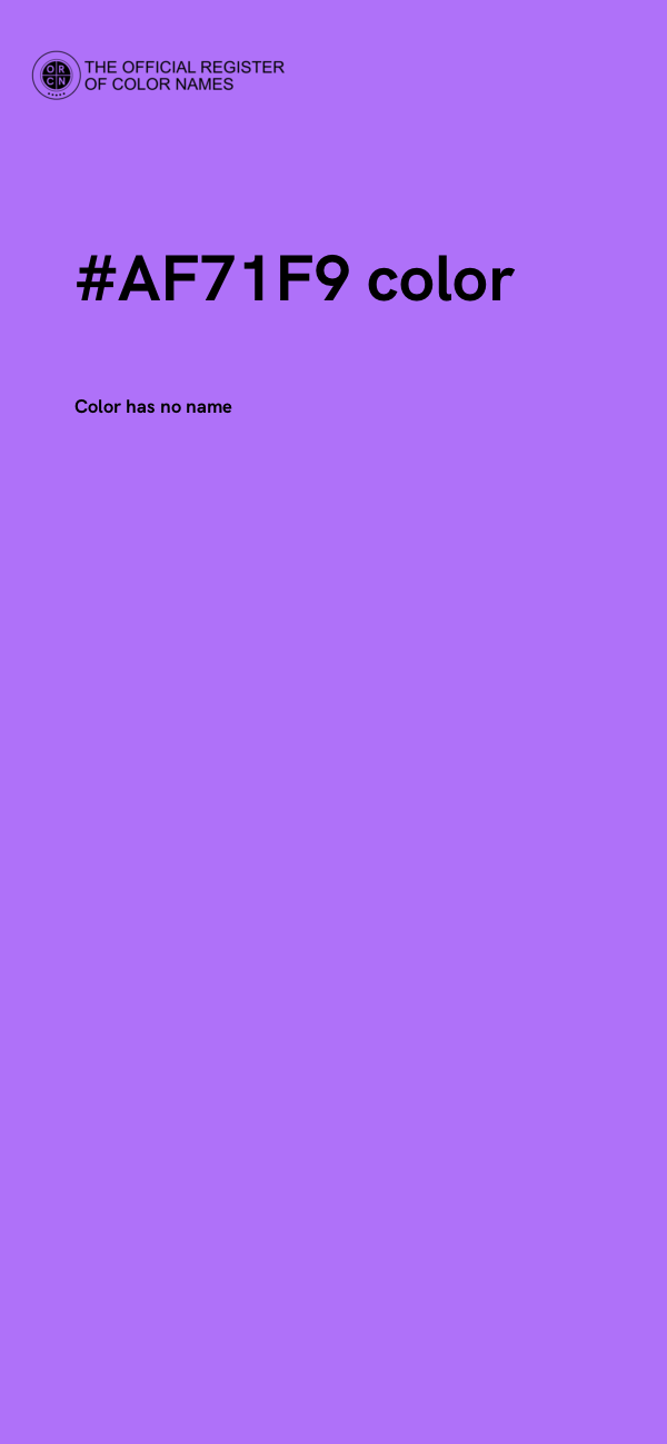 #AF71F9 color image