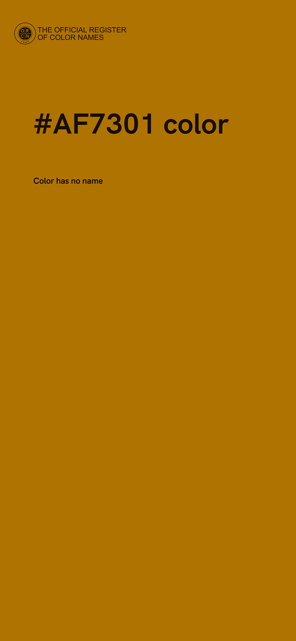 #AF7301 color image