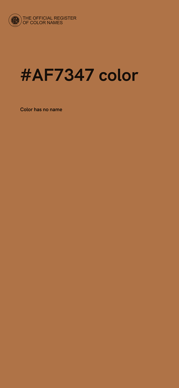 #AF7347 color image