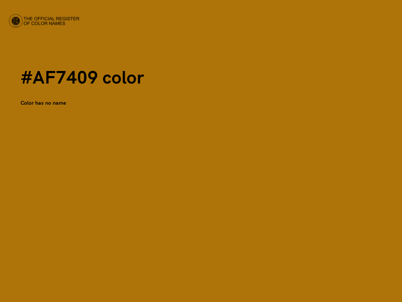 #AF7409 color image