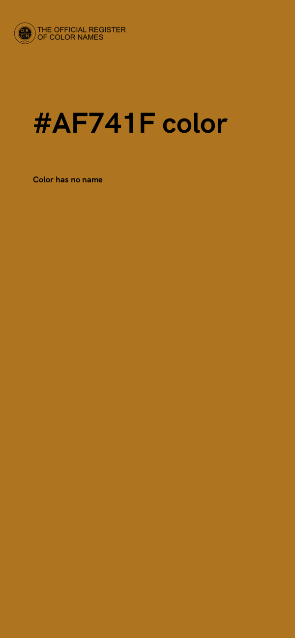 #AF741F color image