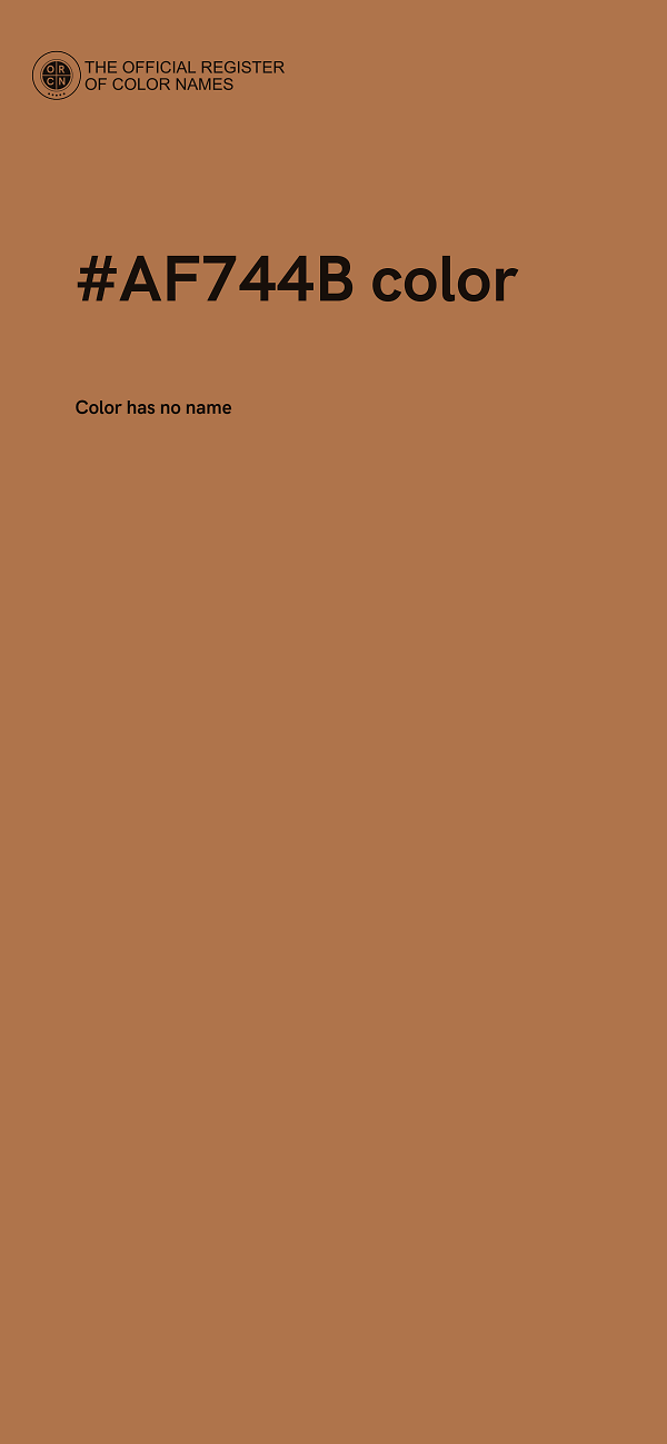 #AF744B color image