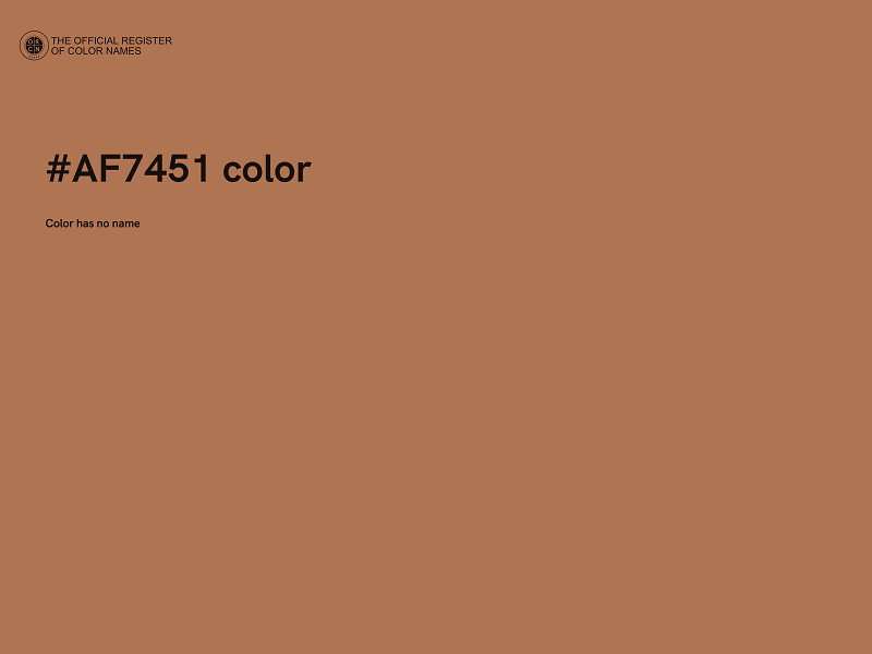 #AF7451 color image