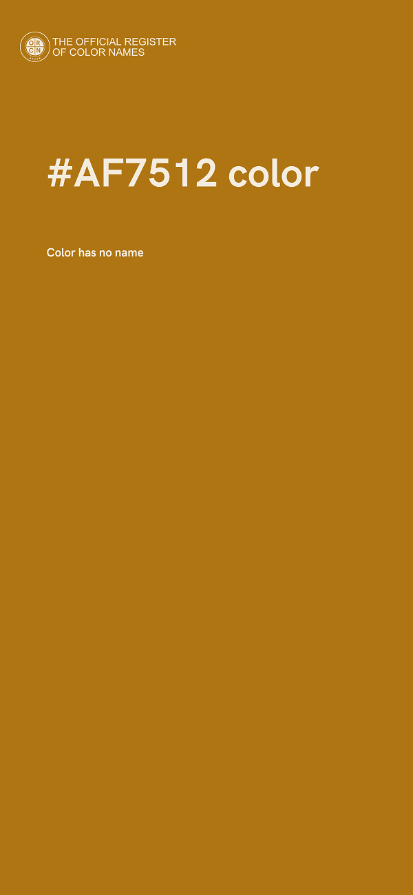 #AF7512 color image
