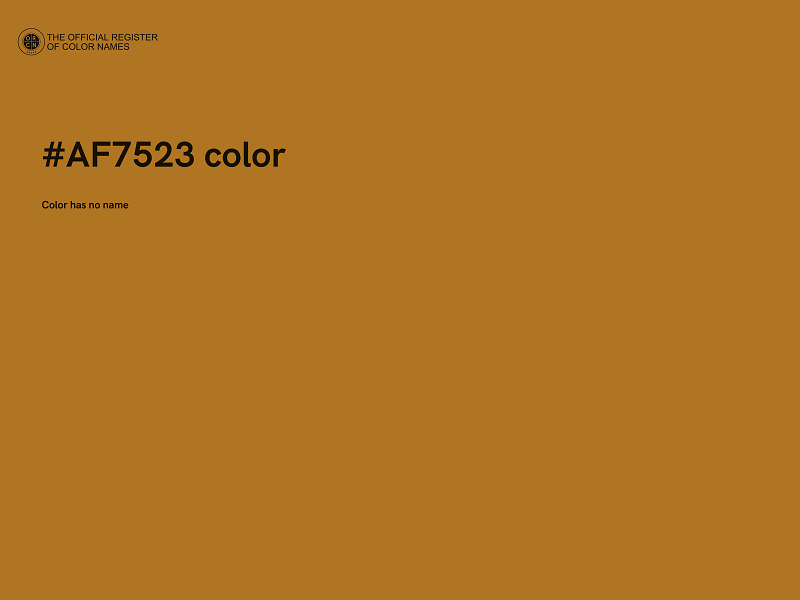 #AF7523 color image