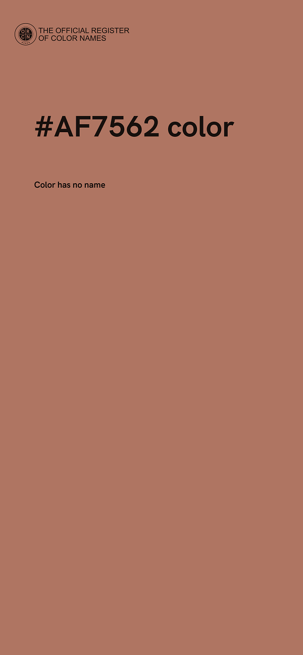 #AF7562 color image