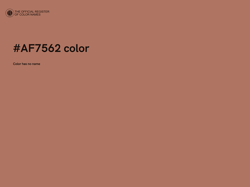 #AF7562 color image
