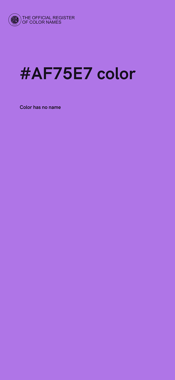 #AF75E7 color image