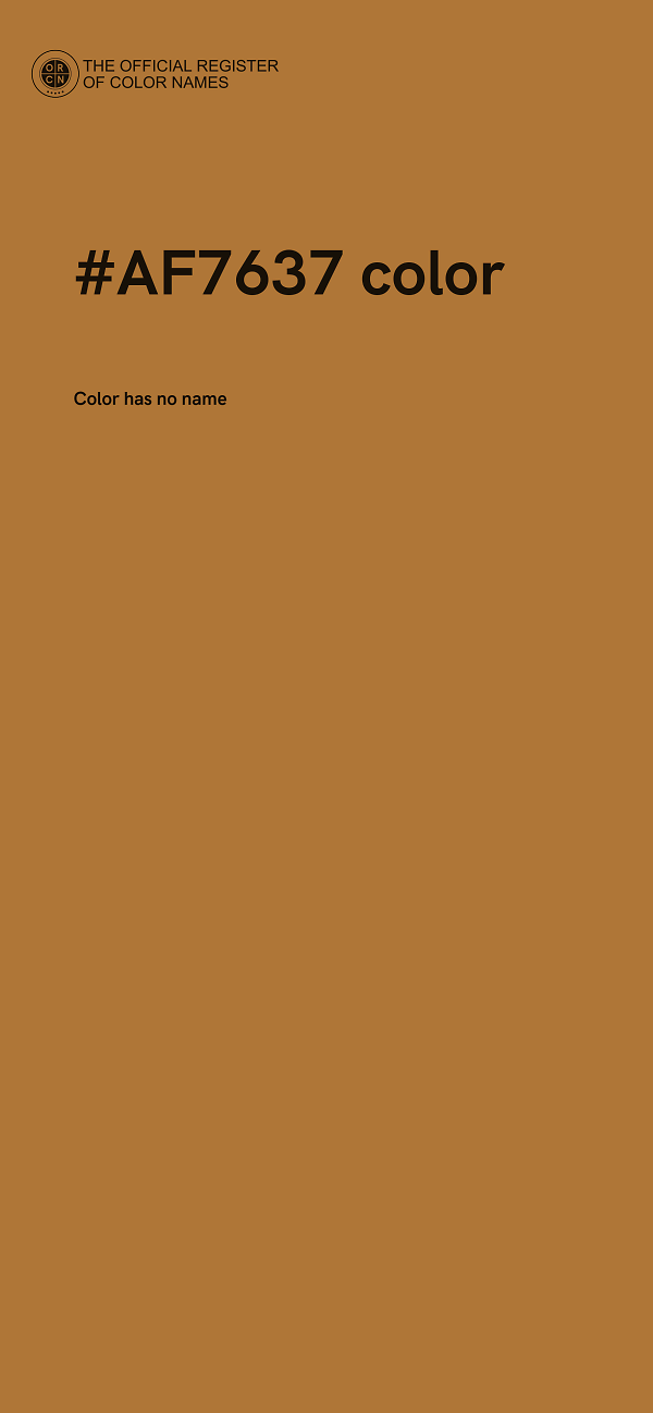 #AF7637 color image