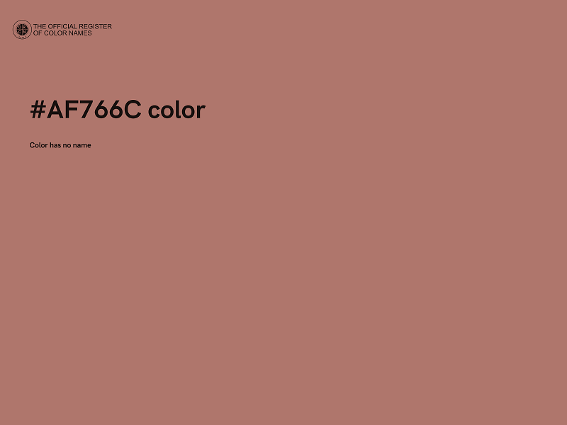 #AF766C color image