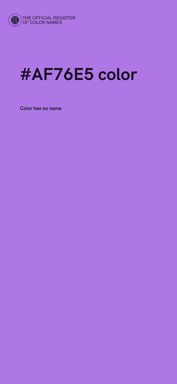 #AF76E5 color image