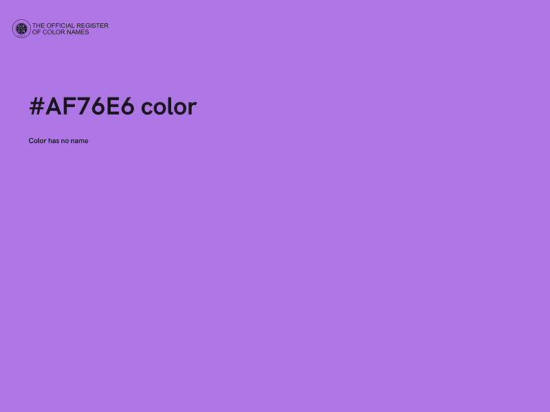 #AF76E6 color image