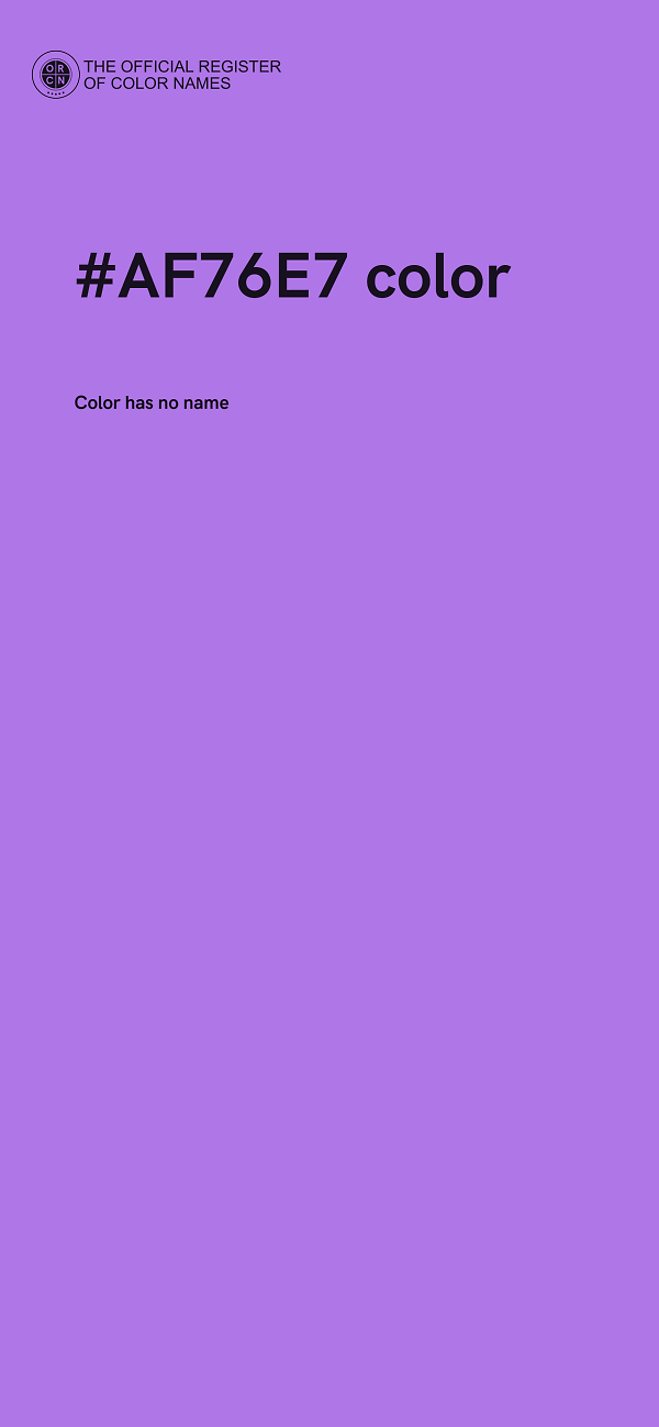 #AF76E7 color image