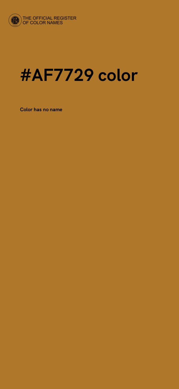 #AF7729 color image