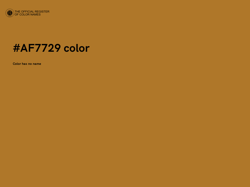 #AF7729 color image