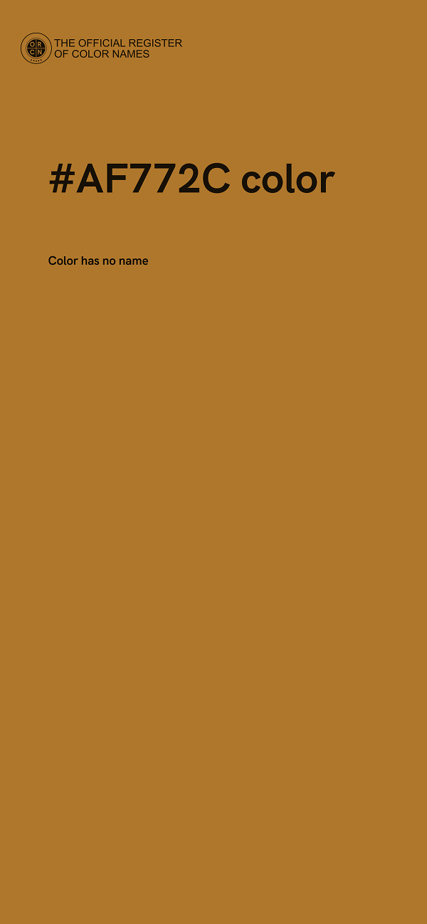 #AF772C color image