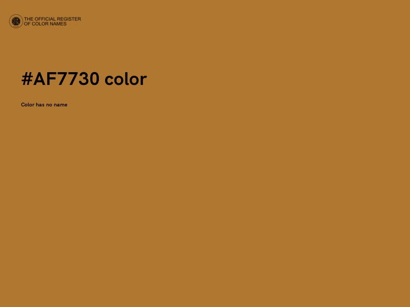 #AF7730 color image