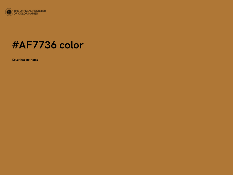 #AF7736 color image