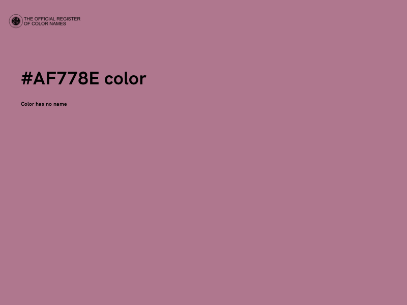 #AF778E color image
