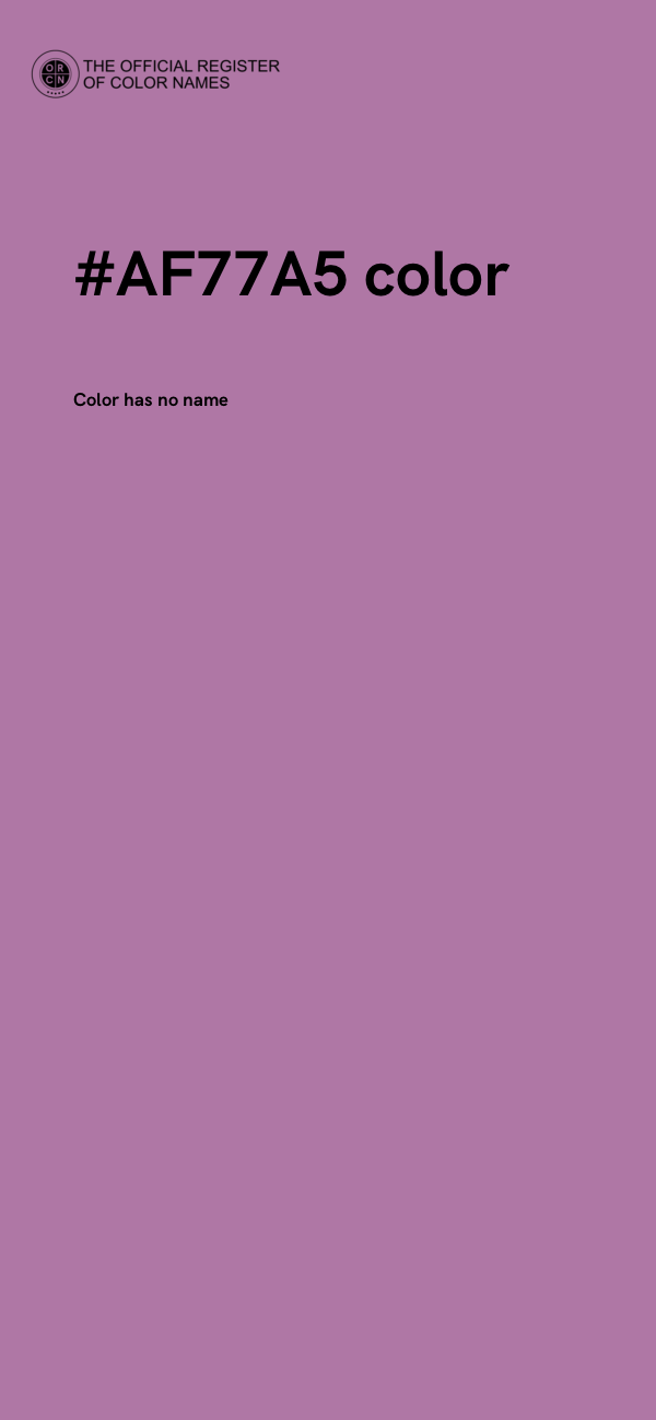 #AF77A5 color image