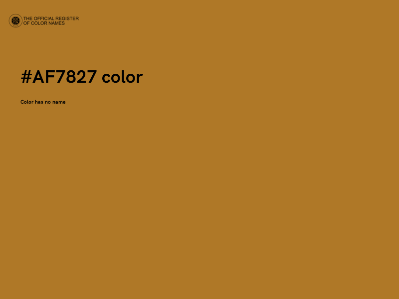 #AF7827 color image