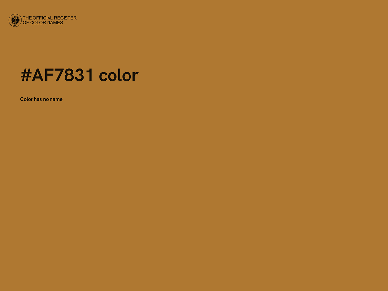 #AF7831 color image