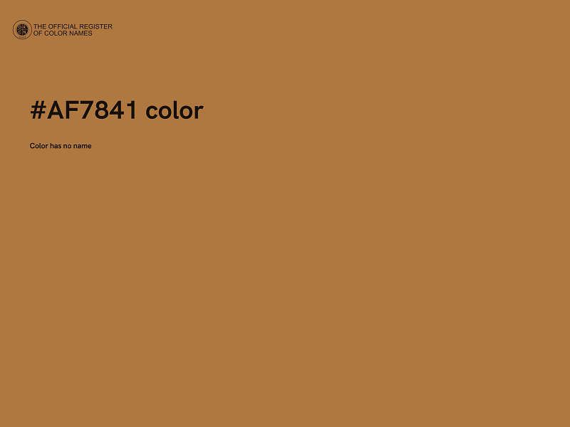 #AF7841 color image