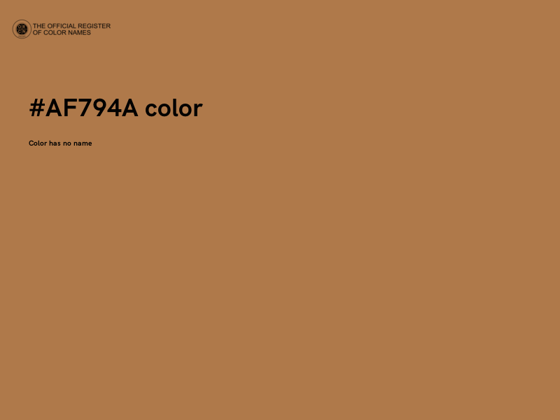 #AF794A color image