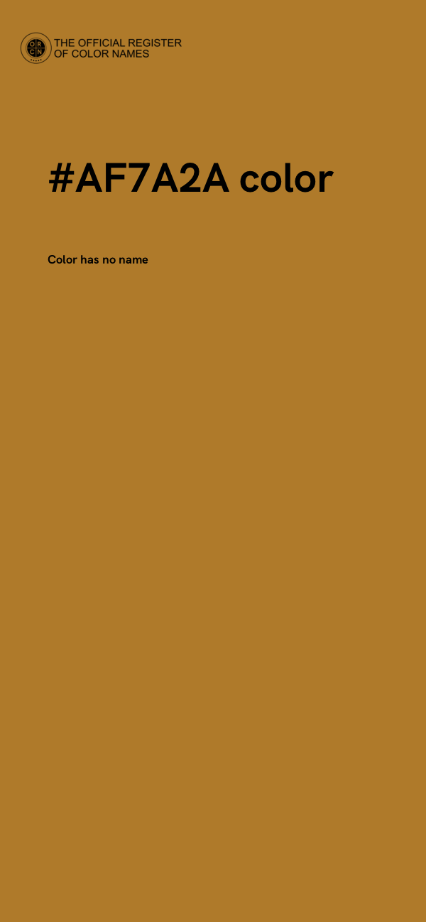 #AF7A2A color image
