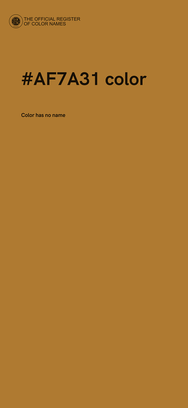 #AF7A31 color image