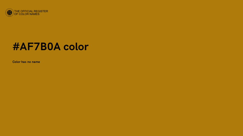 #AF7B0A color image