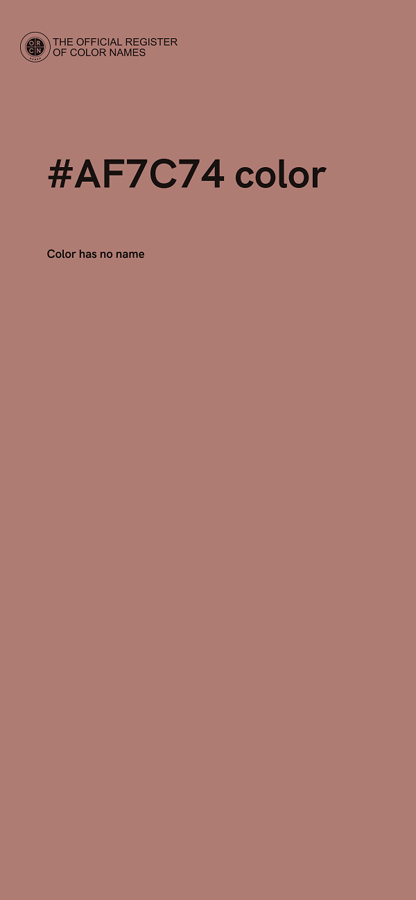 #AF7C74 color image