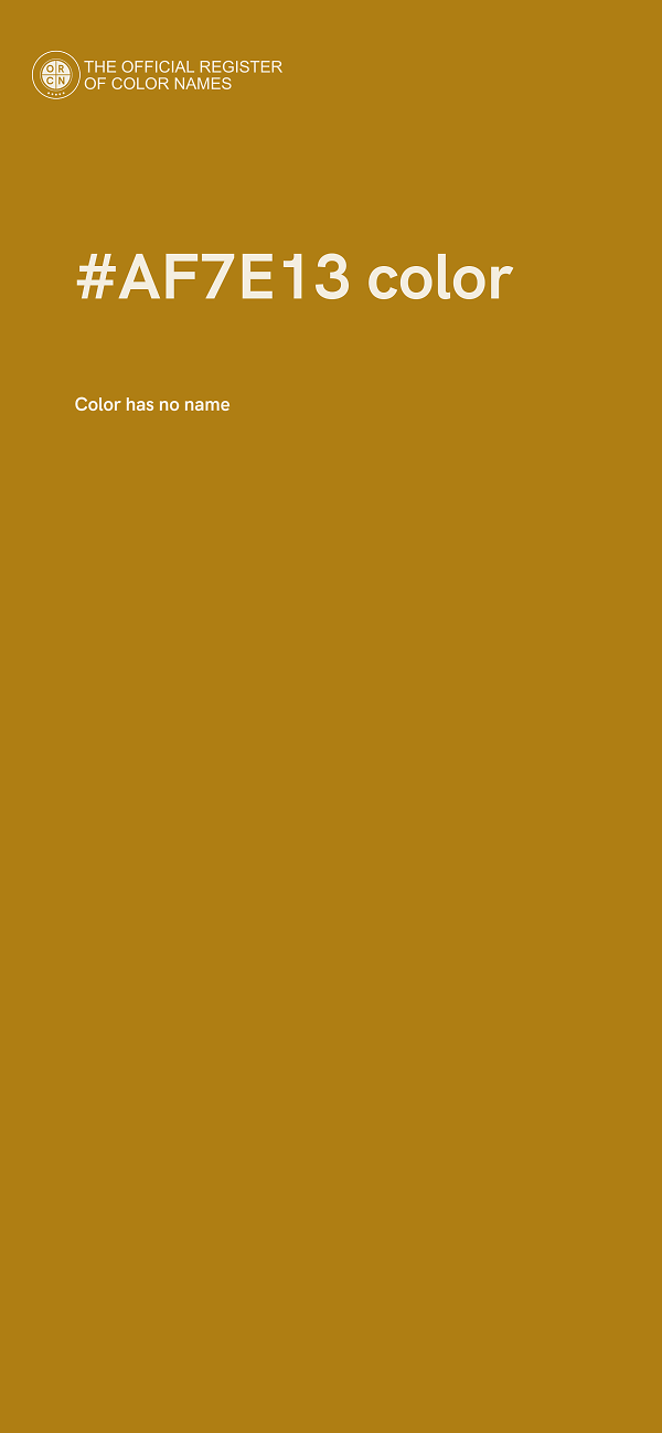 #AF7E13 color image