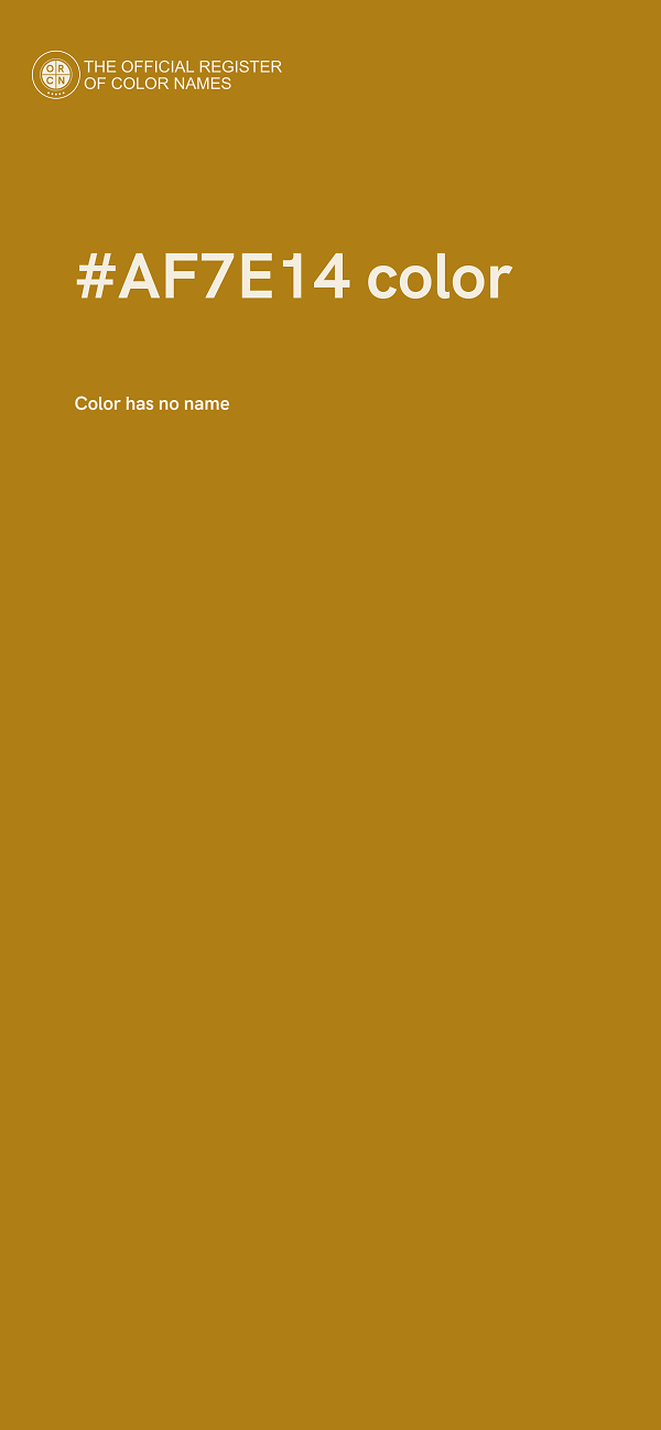 #AF7E14 color image