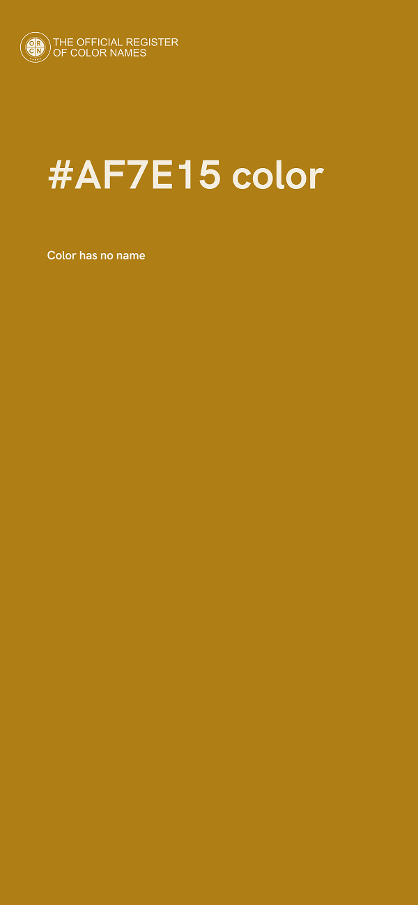 #AF7E15 color image