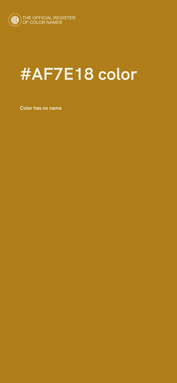 #AF7E18 color image