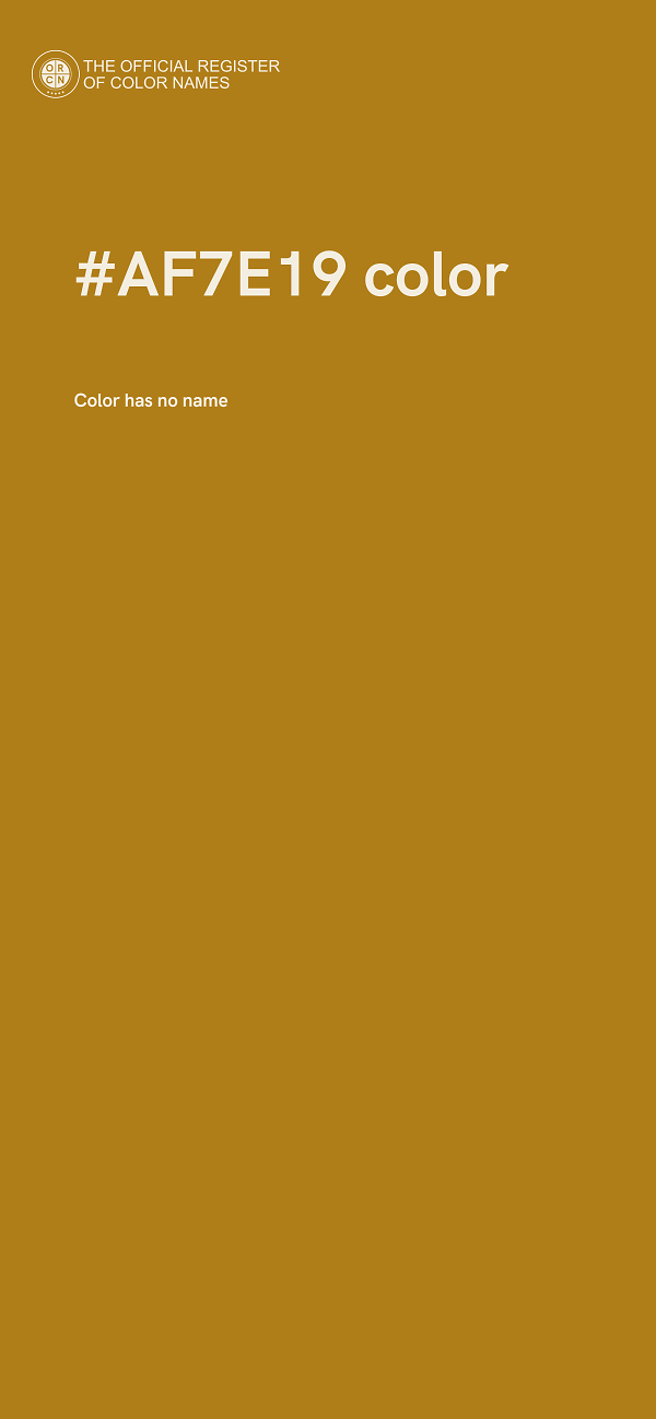 #AF7E19 color image