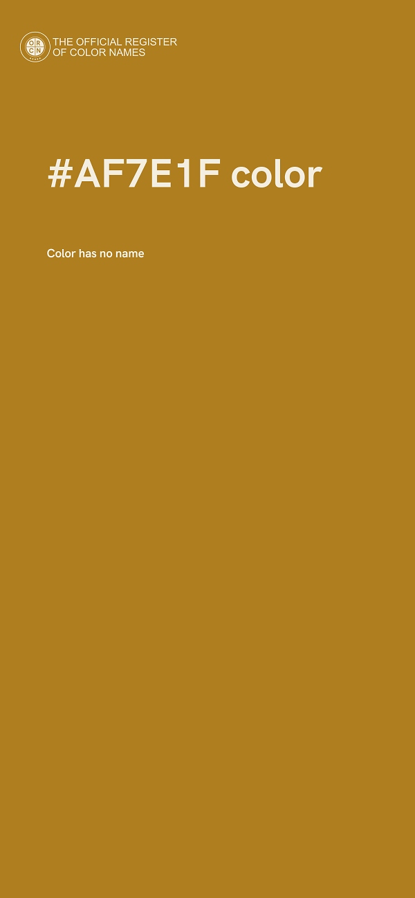 #AF7E1F color image