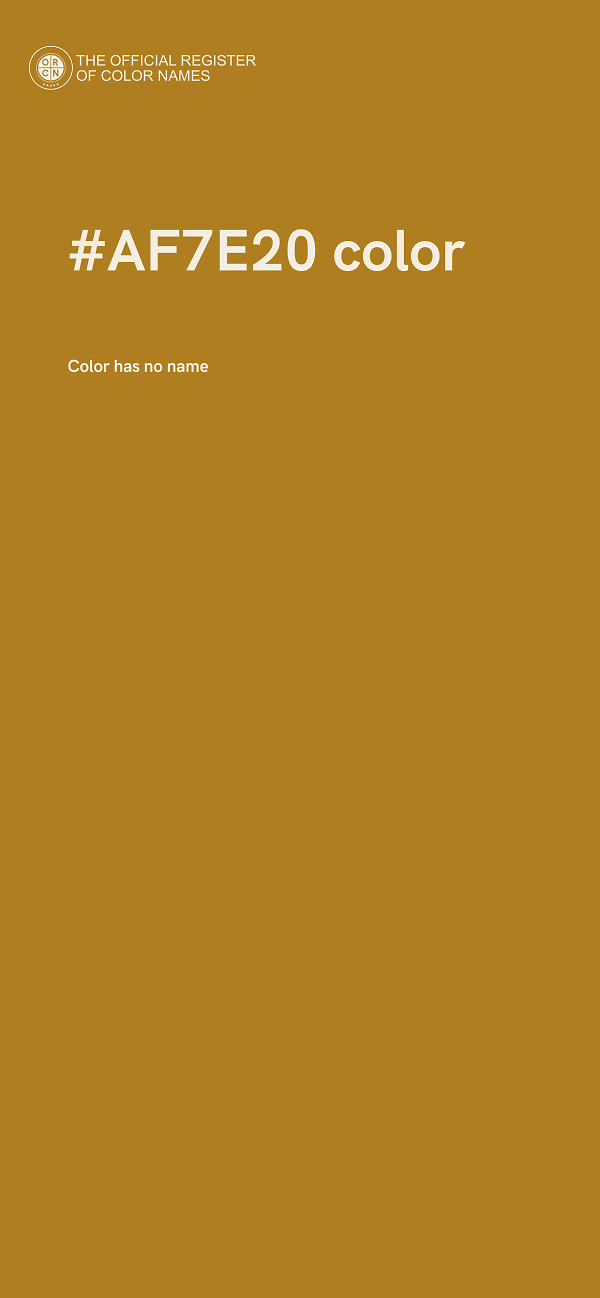 #AF7E20 color image