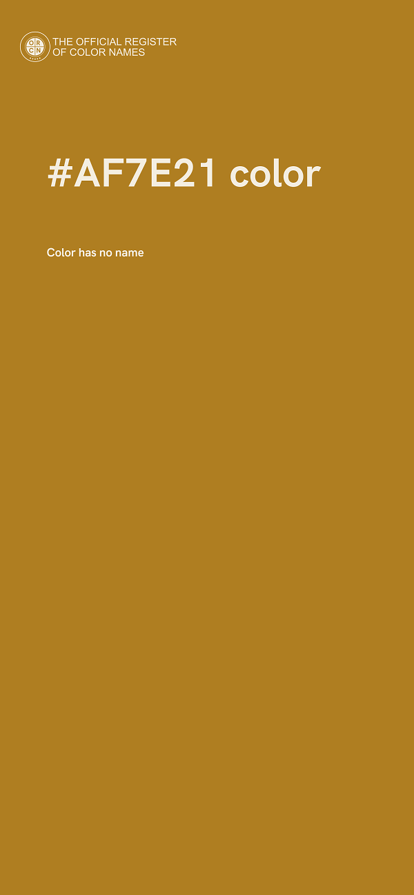 #AF7E21 color image