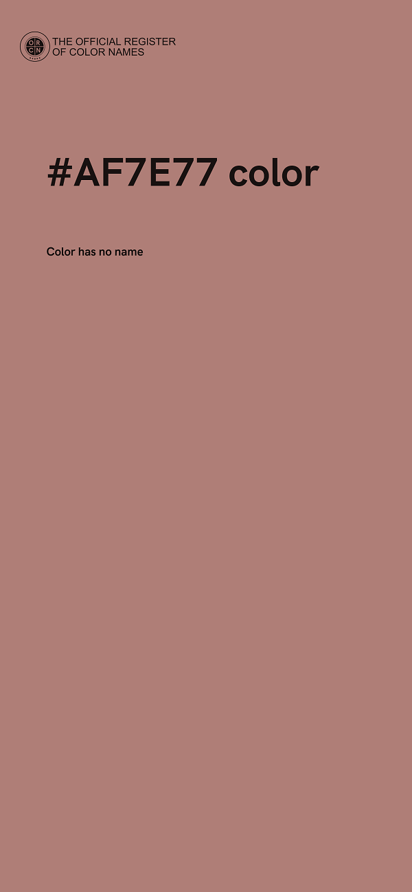 #AF7E77 color image