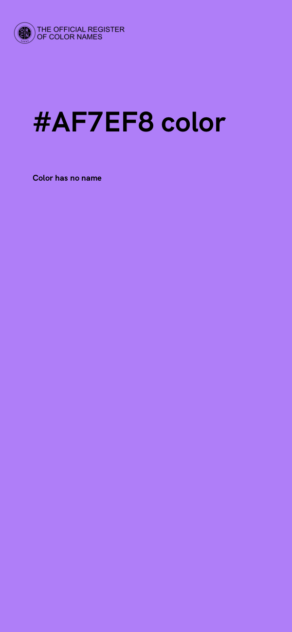 #AF7EF8 color image