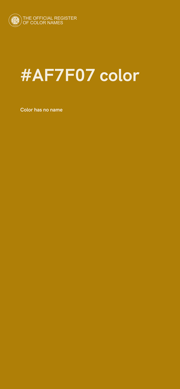 #AF7F07 color image