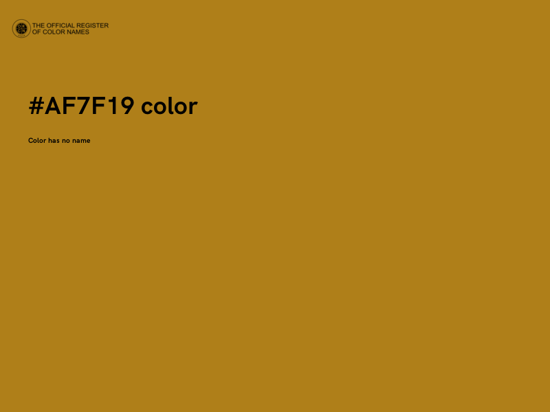 #AF7F19 color image