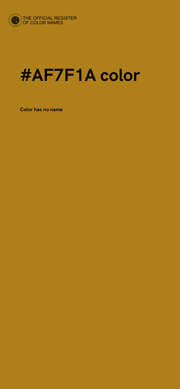 #AF7F1A color image